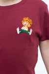 T-shirt "Pumuckl laughs" - dark red (kids)