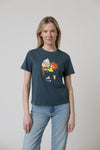 T-shirt "Pumuckl Ice Cream" - dark green, women