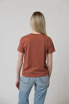T-shirt "Pumuckl Grumpy" - rust, women