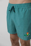 Badehose "Pumuckl surft" - graublau
