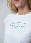 T-Shirt "Sauschön" - weiß